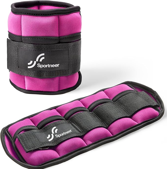 Sportneer Adjustable Ankle Weights for Women and Men 1 Pair 2 3 3 4 4 6 6 7 7 LBS