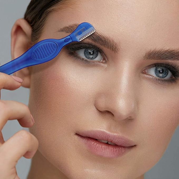 Mudder 28 Pcs Eyebrow Razor Knife Shaver Trimmer Shaver Multipurpose Exfoliating Tool Facial Hair Removal for Women Valentine Gift Giving(Assorted Colors)