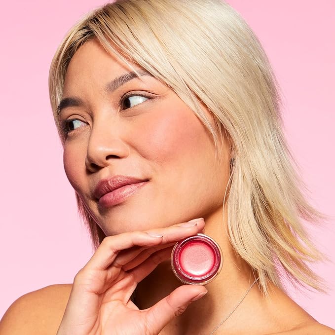 Pacifica Fluffy Blushy Cream Blush – Face Makeup - Bloom Bright Fuchsia Air-Whipped Cheek & Lip Color, Bold Buildable Pigment, Lightweight, Buildable, Dewy Finish, Vegan Collagen Infused Clean Beauty