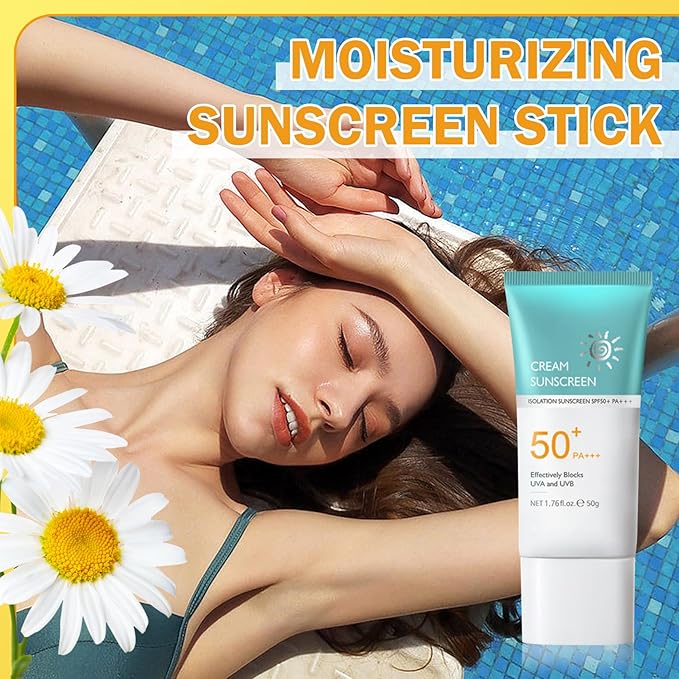 Sunscreen Lotion Stick,Moisturizing Face Sunscreen Lotion SPF 50+ PA+++