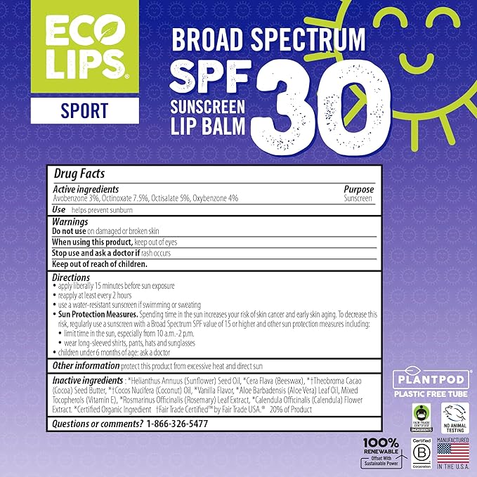 Eco Lips Classic Variety Broad Spectrum Packaging