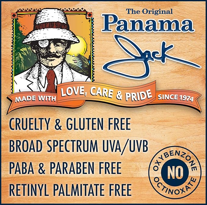 Panama Jack Sunscreen Suntan Lotion - SPF 50, Broad Spectrum UVA/UVB Protection, PABA, Paraben, Gluten & Cruelty Free, 6 FL OZ (Pack of 6)