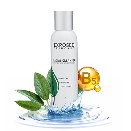 Exposed Skin Care Acne Facial Cleanser – Gentle Salicylic Acid Face Wash for Acne-Prone Skin – Pore Clarifying Wash for Teens & Adults, All Skin Type