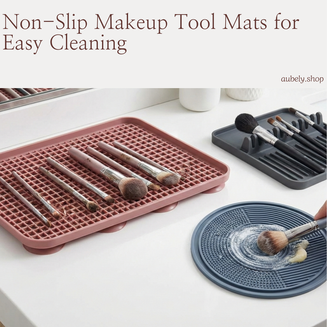 Non-Slip Makeup Tool Mats for Easy Cleaning