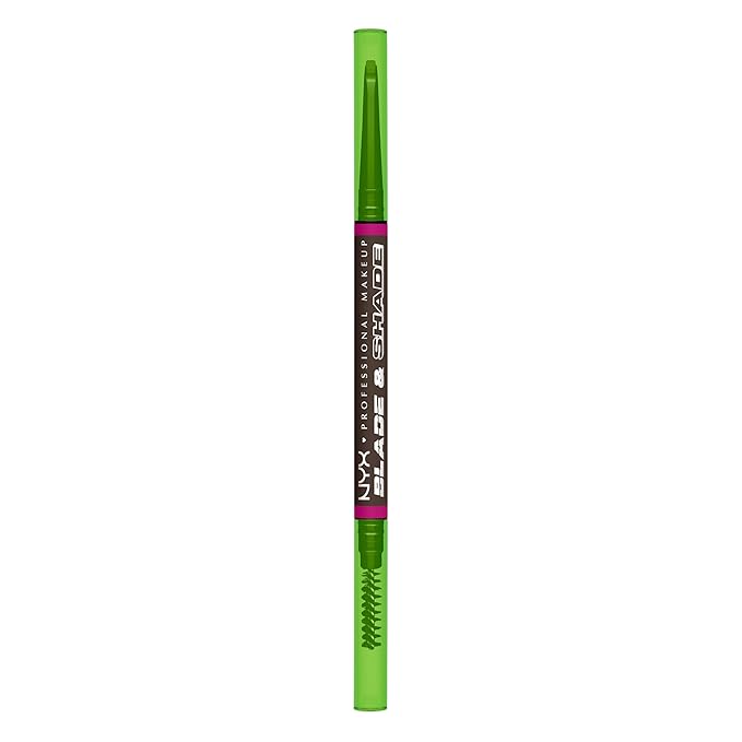 NYX PROFESSIONAL MAKEUP Blade & Shade Brow Pencil, Nano Mechanical Eyebrow Pencil, Up to 16HR Make Up Wear - Ash Brown