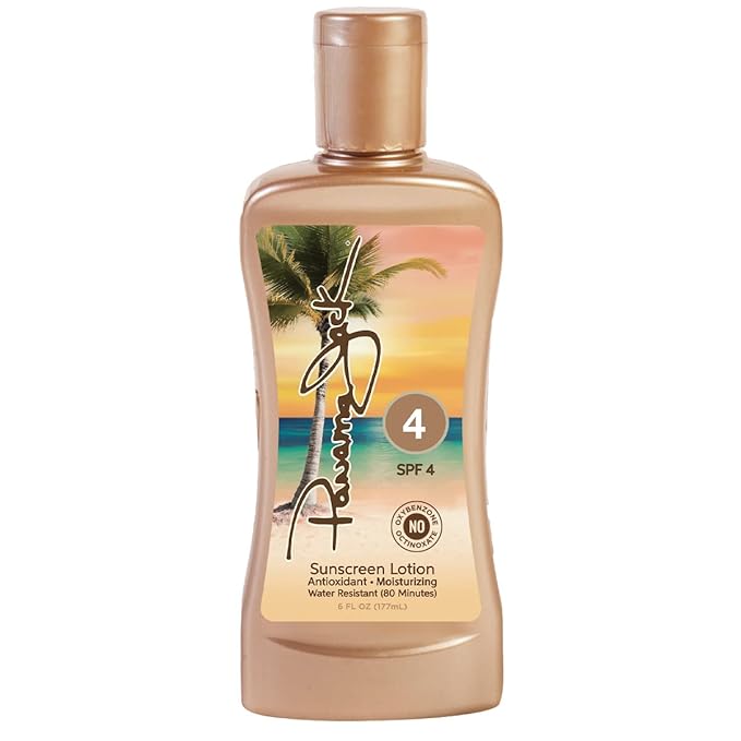Panama Jack Sunscreen Tanning Lotion - SPF 4, PABA, Paraben, Gluten & Cruelty Free, Antioxidant Moisturizing Formula, 6 FL OZ (Pack of 12)