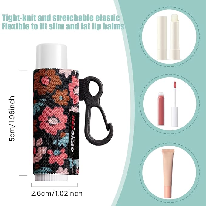 3PCS Lip Balm Holder Keychain Lip