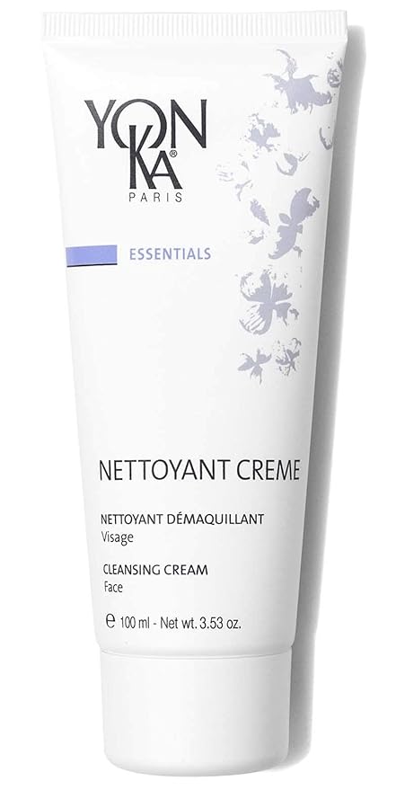 Yon-Ka Nettoyant Creme (100ml) Cleansing Makeup Remover Cream, Remove Impurities with Calming Peppermint and Plant Glycerin, Sensitive to Acne Prone Skin, Paraben-Free