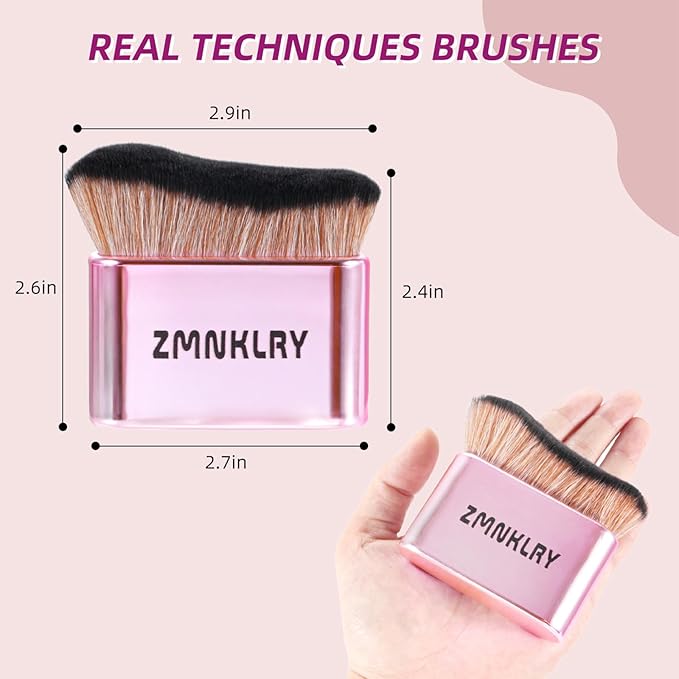 Self Tanner Brush, Make Up Kabuki Brush, Sunscreen Application Tanning Brush, Kabuki Brush for Self Tanner,Tanning Brush for Self Tan, Body Self Tanning Brush, Rose Gold Self Tan Brush