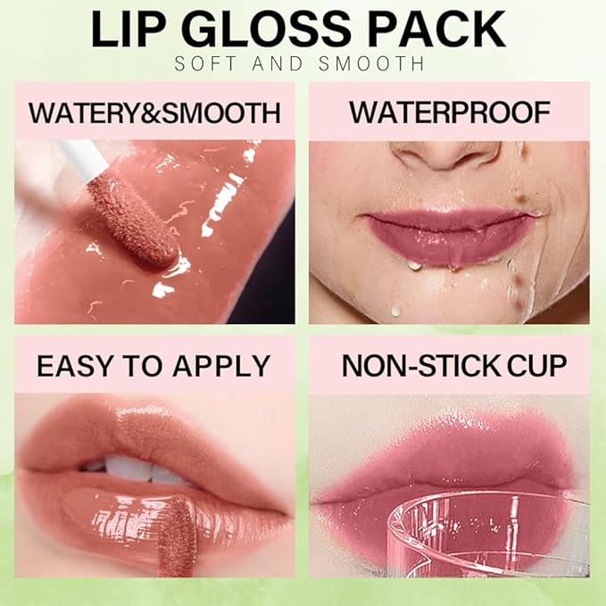 6 Colors Lip Oil Lip Glaze,Fat Lip Oil