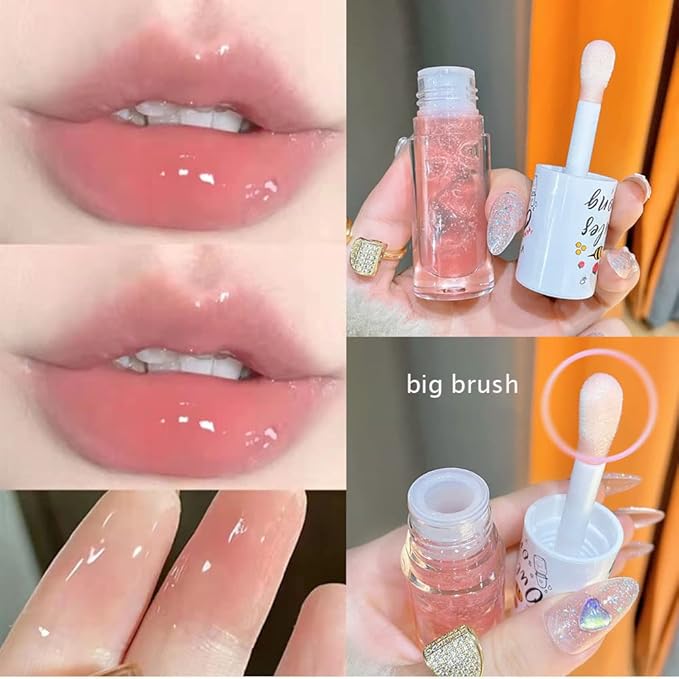 ZARICS 2 PCS Crystal Jelly Lip Oil Hydrating Hydrating