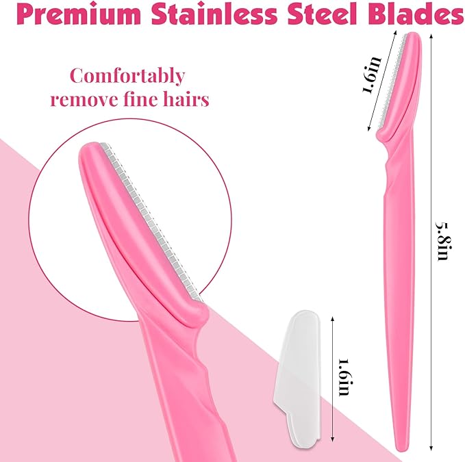 100 Pcs Eyebrow and Face Razors for Women and Men, Multi-Color Hair Trimmers with Protective Covers, Safe and Newbie-Friendly