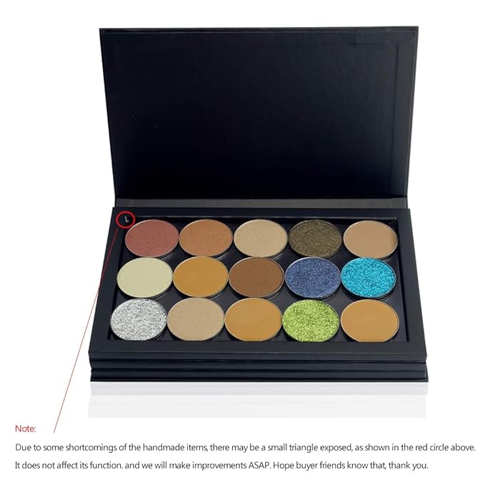 3-Layer Book Shaped Magnetic Eyeshadow Palette Large Empty