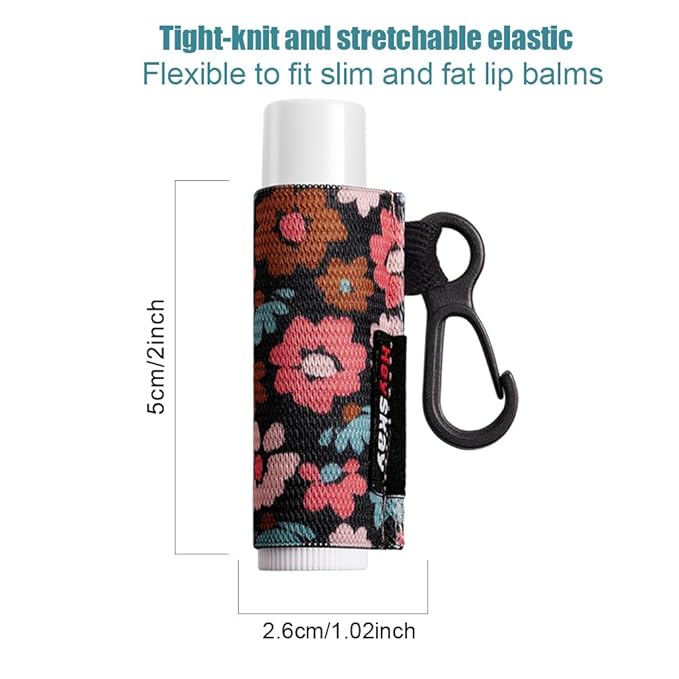 3PCS Lip Balm Holder Sleeves Keychain