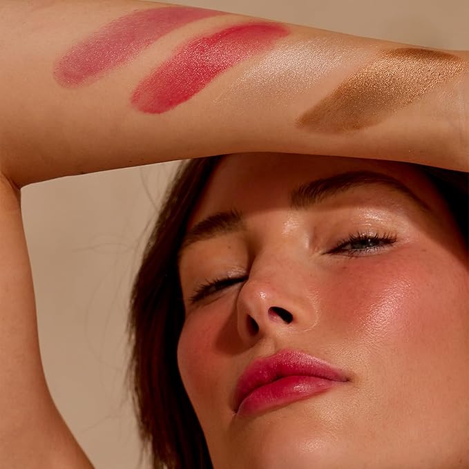 '+ Lux Unfiltered N°18 Illuminating Beauty Balm - Highlighter Stick with Mango Butter - Buildable and Blendable Highlighter Makeup Stick - Vegan & Cruelty Free - Salty (A Sheer Opal Gloss)