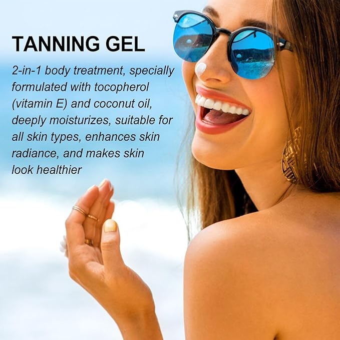 2PCS Luxury Intensive Tanning Gel, Intensive Tanning Luxe Gel, Natural Tanning Accelerator Cream Gel for Natural Tan Skin, Tanning Cream for Sunbeds & Outdoor Sun