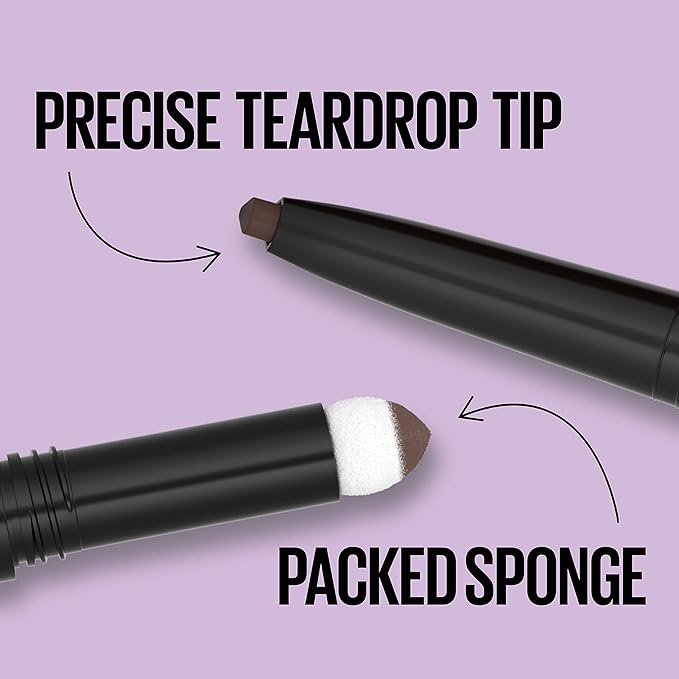 Maybelline Express Brow 2-In-1 Pencil and Powder Eyebrow Makeup, Soft Brown, 1 Count