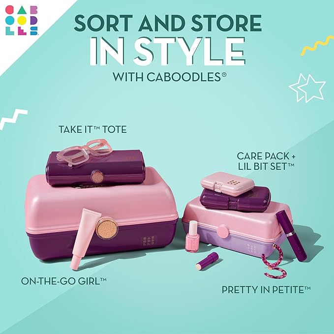 Caboodles Women's Care Pack + Lil Bit Set, Mustard+Mint, Small