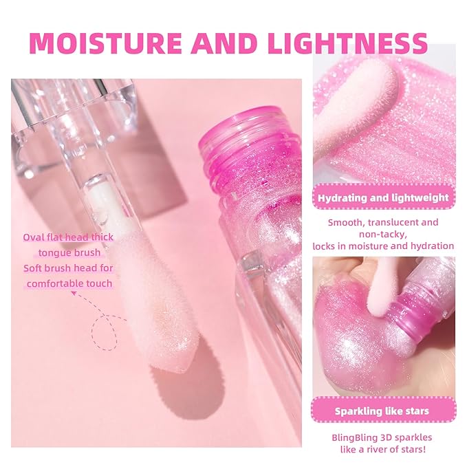 Jolilab 2PCS Magic Color Changing Lip Oil, Warm Magic