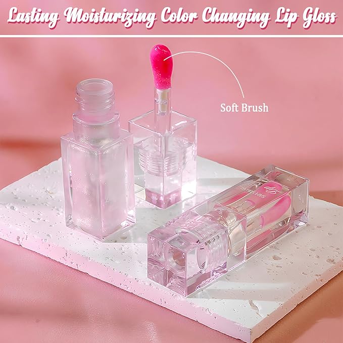 Bossup Color Changing Lip Oil，Magic Color Changing Lip