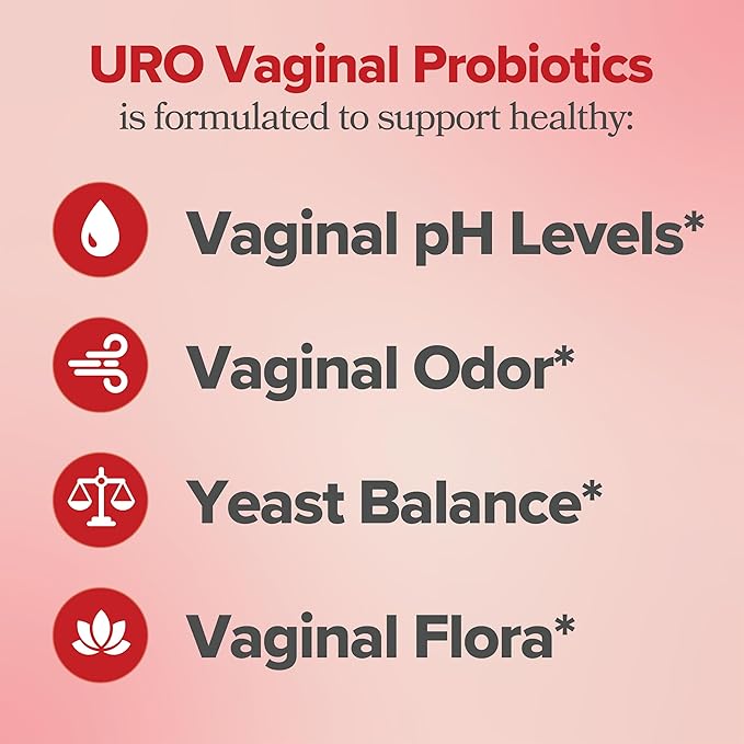 URO Vaginal Probiotics for Women pH Balance 60 Count 1)