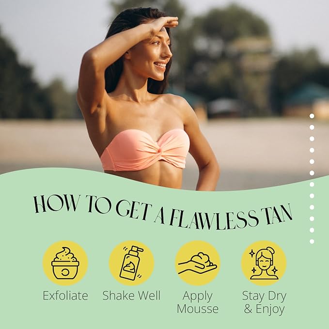 Skinerals Self Tanner Mitt Set, Ultra Soft Double-Sided Application Tanner, Exfoliating Glove and Face Mitt for the Most Even Tan, Tanning Mitt Applicator for Back and Body, Washable, 3 ct