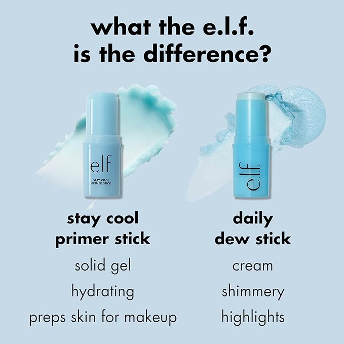 e.l.f. Stay Cool Primer Stick, Hydrating Gel Primer & Cruelty-Free