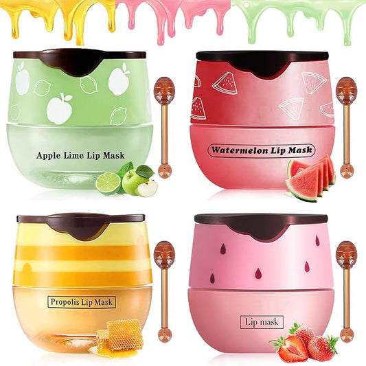 4 PCS Bee Lip Balm Lip Sleeping