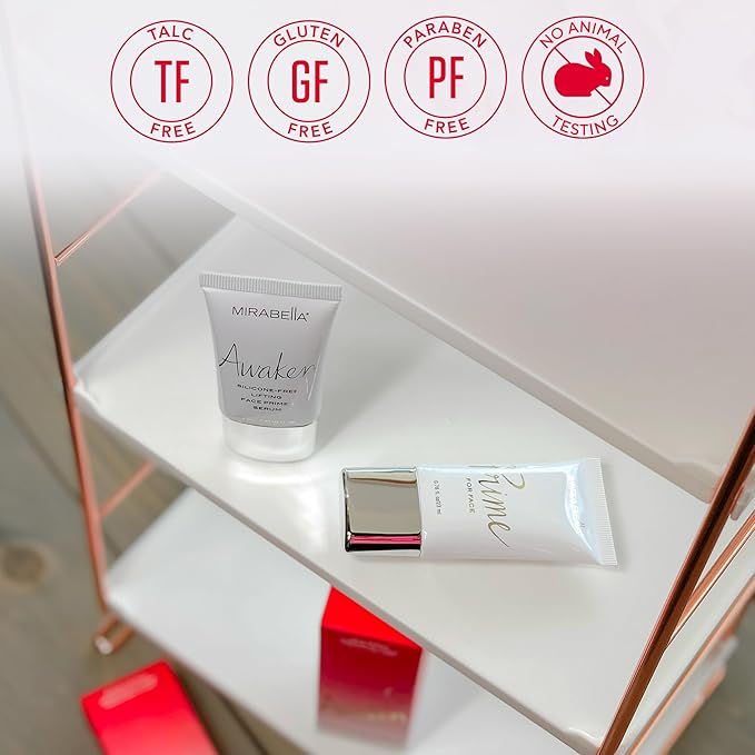 Mirabella Prime for Face, Makeup Primer, Weightless Silicone Skin Types