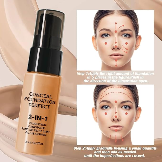Glow Contour Face Liquid Foundation Bronzer Highlighter Illuminator