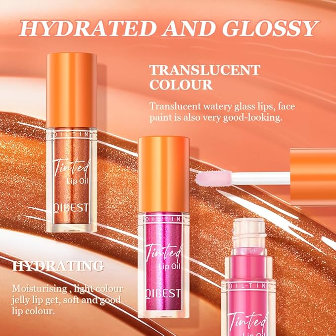 4 Colors Fat Lip Oil Drip,Lip Oil Lip Glaze