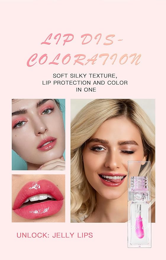 Magic Color Changing Lip Oil,Transparent Changing Lip Care