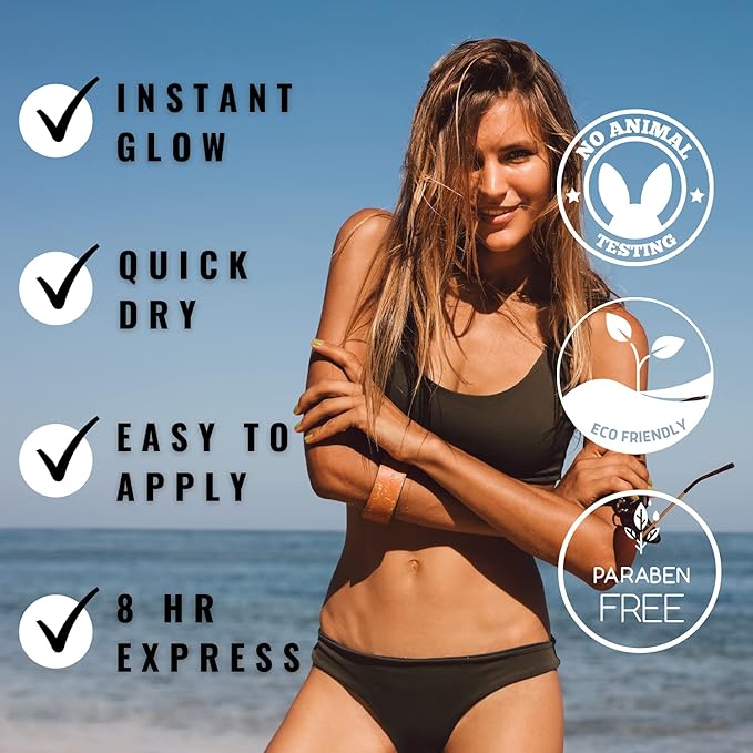 Sun Laboratories By Giesee Dark Sunsation Self-Tanning Lotion for - 2 Pack 8 oz | Ultra Dark Tanning Lotion, Natural Self Tanner, Non-Toxic Tanning Bed Lotion, Face Tanner, Sunless Tanner