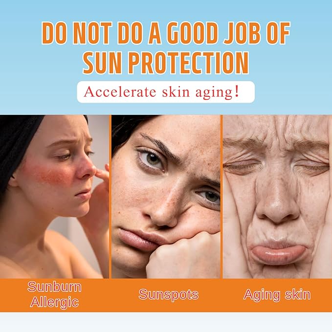 Vitamin C Sunscreen for Body and Face, Body Sunscreen SPF 50 Face Moisturiser with Niacinamide, Moisturizing Face Sunscreen Strong Protection, Sunscreen Body Lotion Water + Sweat Resistan