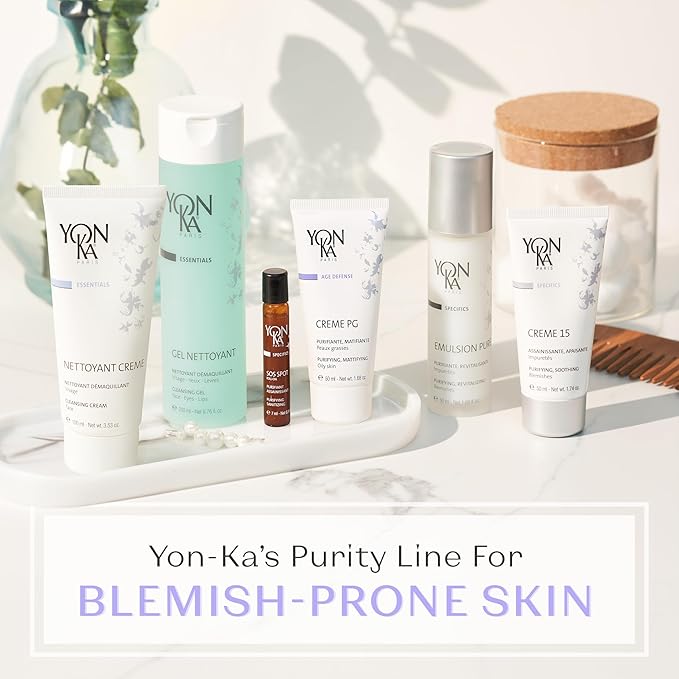 Yon-Ka Nettoyant Creme (100ml) Cleansing Makeup Remover Cream, Remove Impurities with Calming Peppermint and Plant Glycerin, Sensitive to Acne Prone Skin, Paraben-Free