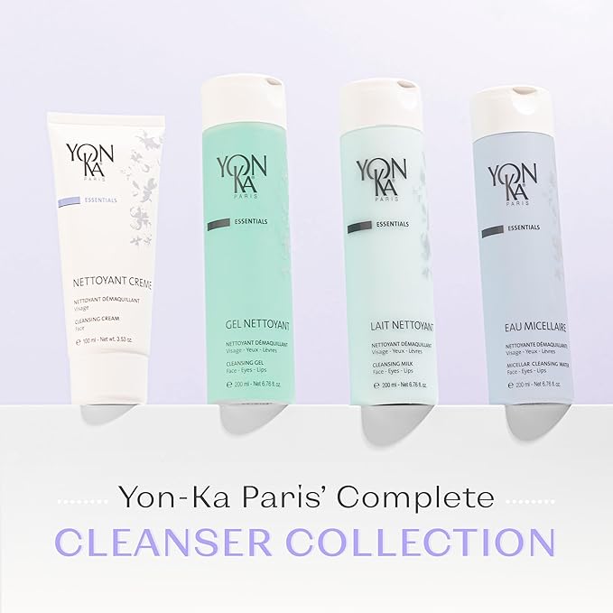 Yon-Ka Nettoyant Creme (100ml) Cleansing Makeup Remover Cream, Remove Impurities with Calming Peppermint and Plant Glycerin, Sensitive to Acne Prone Skin, Paraben-Free