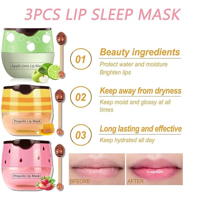 Bee Lip Balm Honey Pot, Strawberry