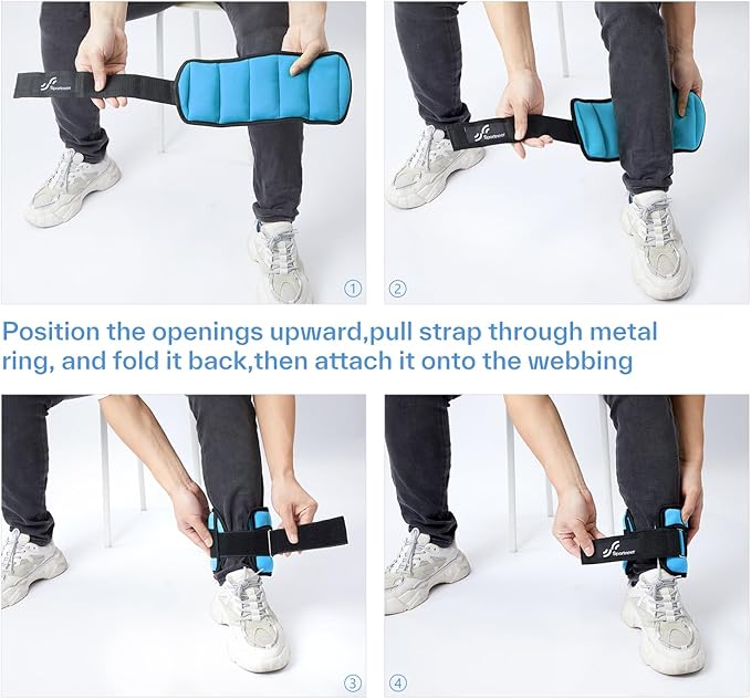 Sportneer Adjustable Ankle Weights for Women and Men 1 Pair 2 3 3 4 4 6 6 7 7 LBS