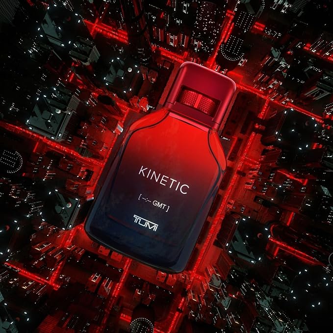 TUMI KINETIC [--:-- GMT] - Liquid Perfume Fragrance for Men - Masculine & Spicy Cologne with Smoky & Woody Notes - 1.7 oz