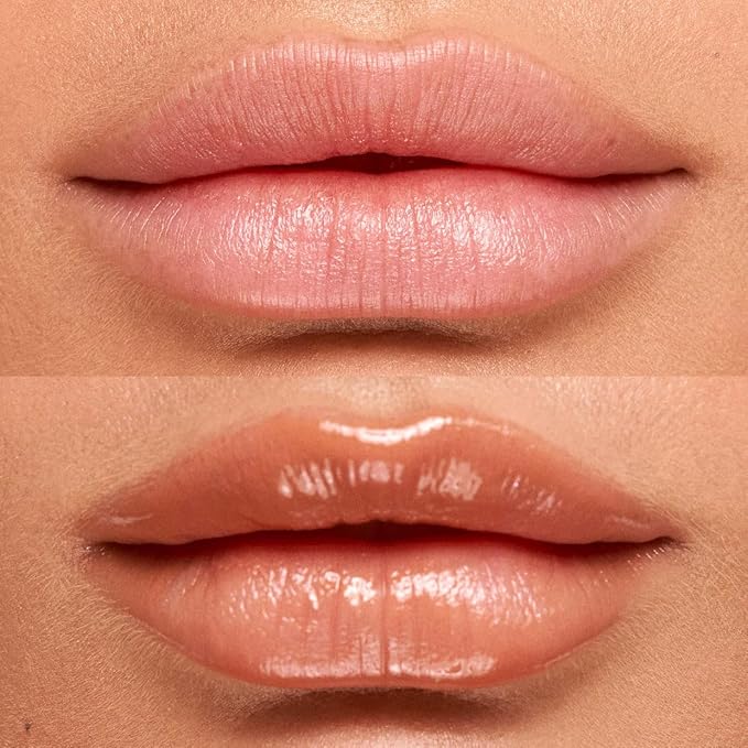 Kosas Wet Lip Oil Gloss - Hydrating Lip Plumping Treatment with Hyaluronic Acid & Peptides (Bare)
