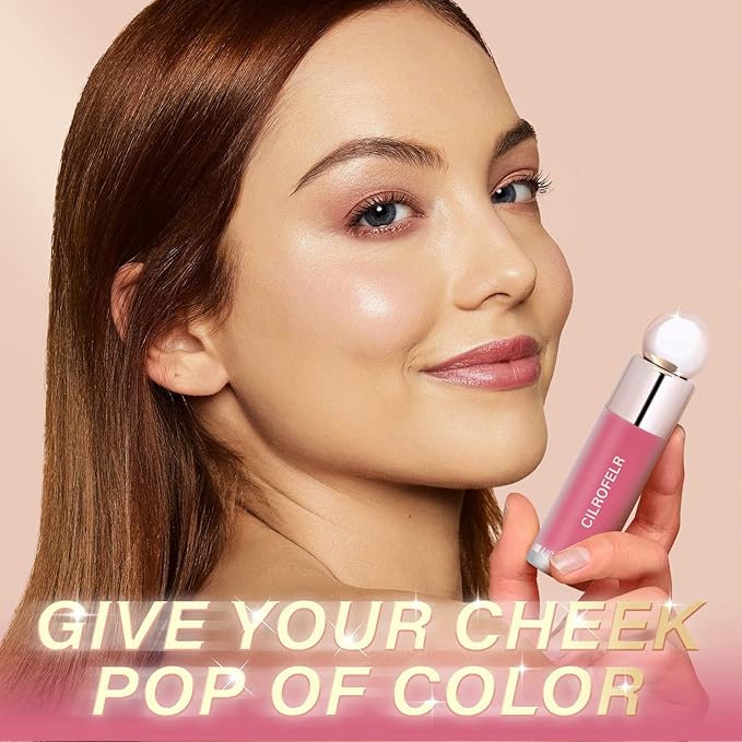 Cilrofelr Dewy Liquid Blush, Soft Cream Liquid Blush Soft Rose)
