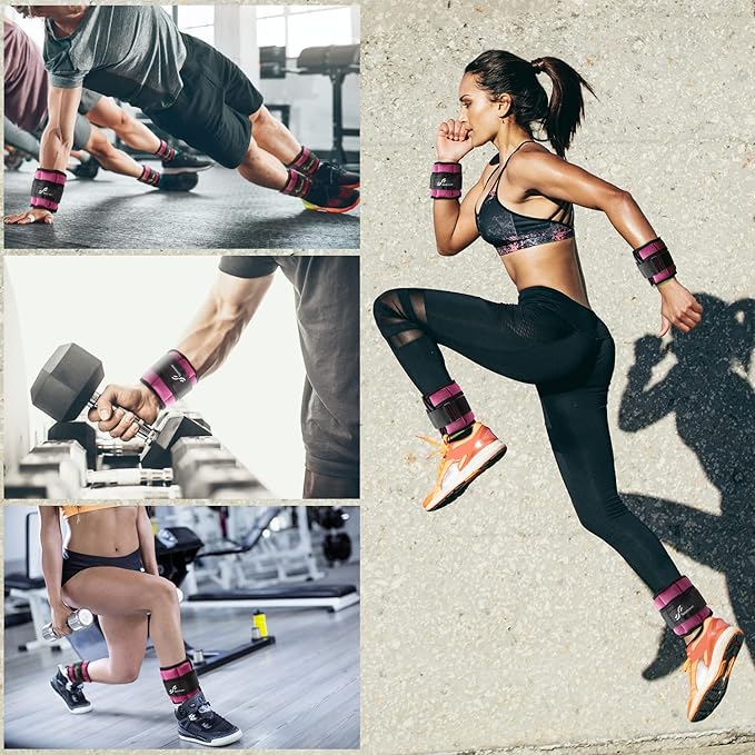 Sportneer Adjustable Ankle Weights for Women and Men 1 Pair 2 3 3 4 4 6 6 7 7 LBS