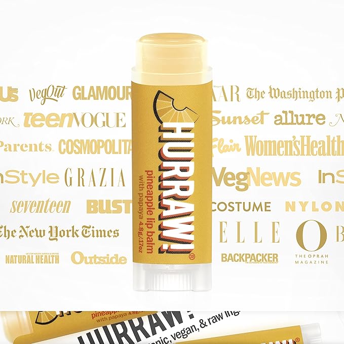 Hurraw! Pineapple Lip Balm: Organic, Certified