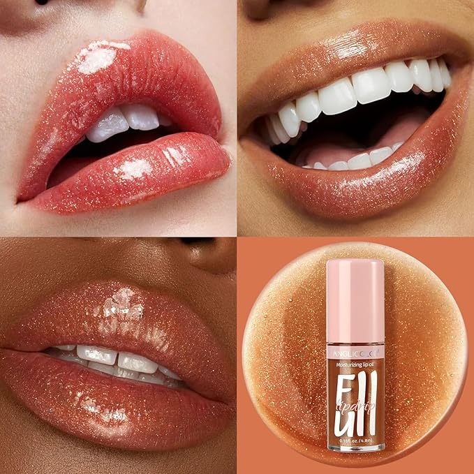 2PC Lip Glow Oil Hydrating 6 Colors, Moisturizing Glow