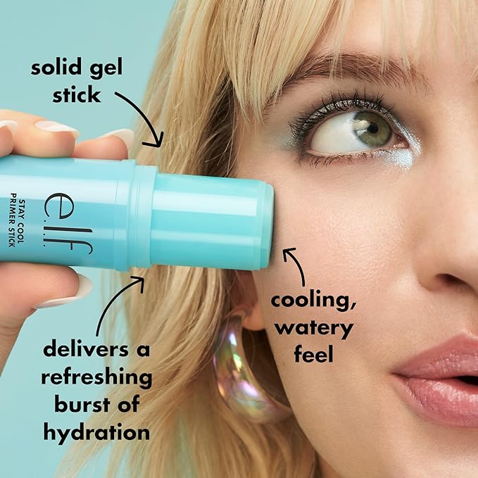 e.l.f. Stay Cool Primer Stick, Hydrating Gel Primer & Cruelty-Free