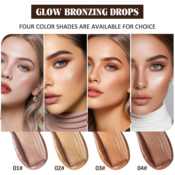 Instant Bronzing Drops, Face and Body Bronzer, Cream - 04