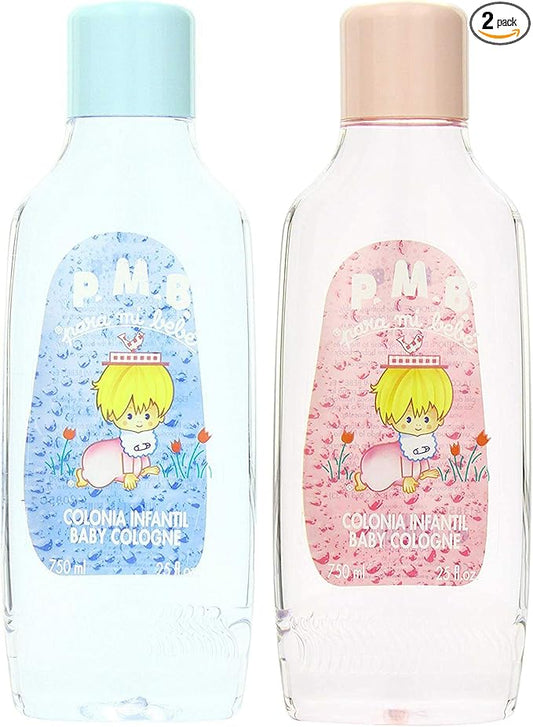 Para Mi Bebe Baby Cologne Family Size 25 oz - Imported From Spain (Pink-Blue (2))