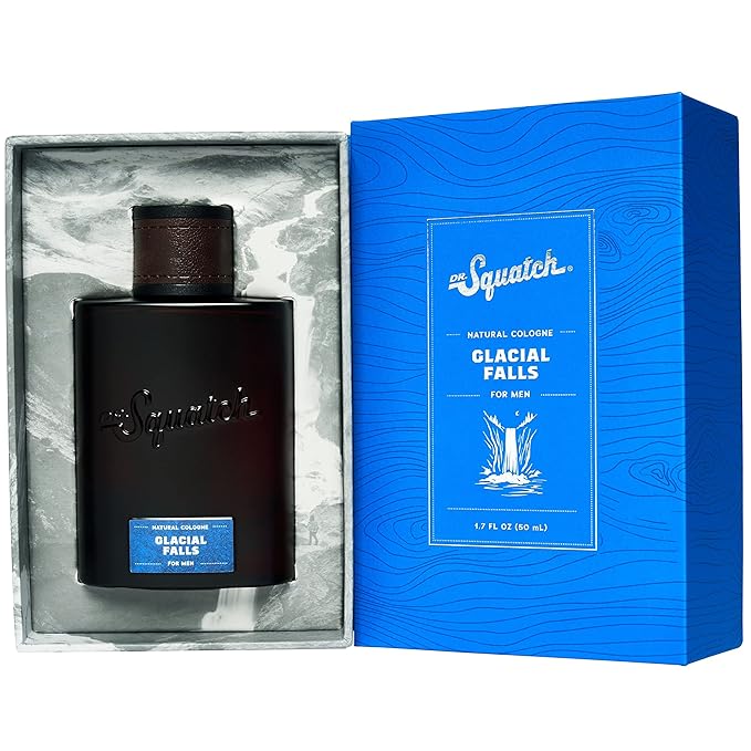 Dr. Squatch Natural Cologne for Men - Scent-Lock Technology and Sustainably-Sourced Ingredients - Glacial Falls Cologne (1.7 fl oz)