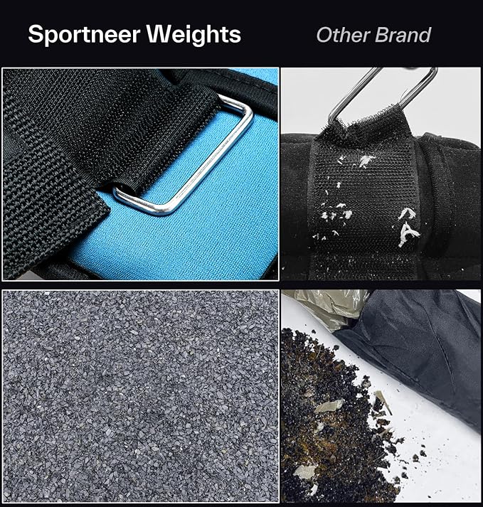 Sportneer Adjustable Ankle Weights for Women and Men 1 Pair 2 3 3 4 4 6 6 7 7 LBS