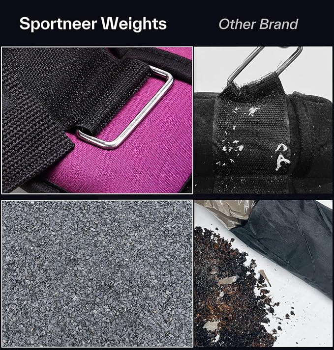 Sportneer Adjustable Ankle Weights for Women and Men 1 Pair 2 3 3 4 4 6 6 7 7 LBS